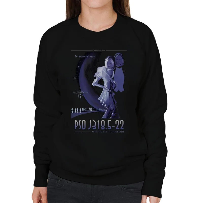 NASA PSO J318 5 22 Interplanetary Travel Poster Women's Sweatshirt Hoodie with Tie-Dye Psychedelic Retro