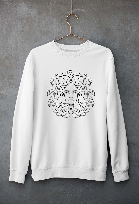 Medusa Unisex Sweatshirt for Men/Women Hoodie with Hem Frayed Vintage Worn