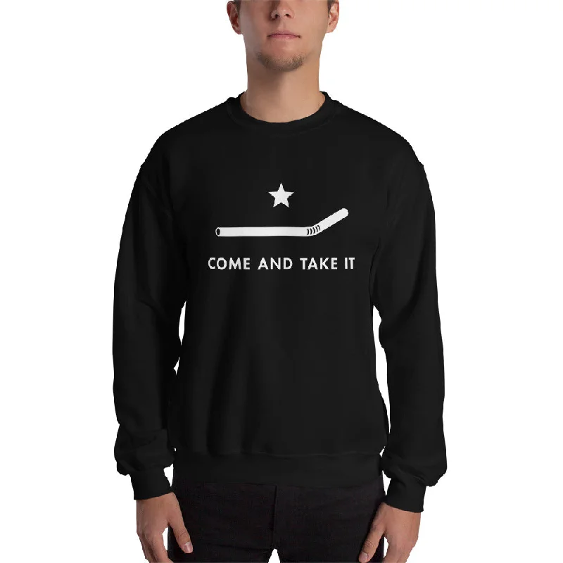 Straw Ban Come and Take It Sweatshirt Hoodie with Velcro Closure Adjustable Secure