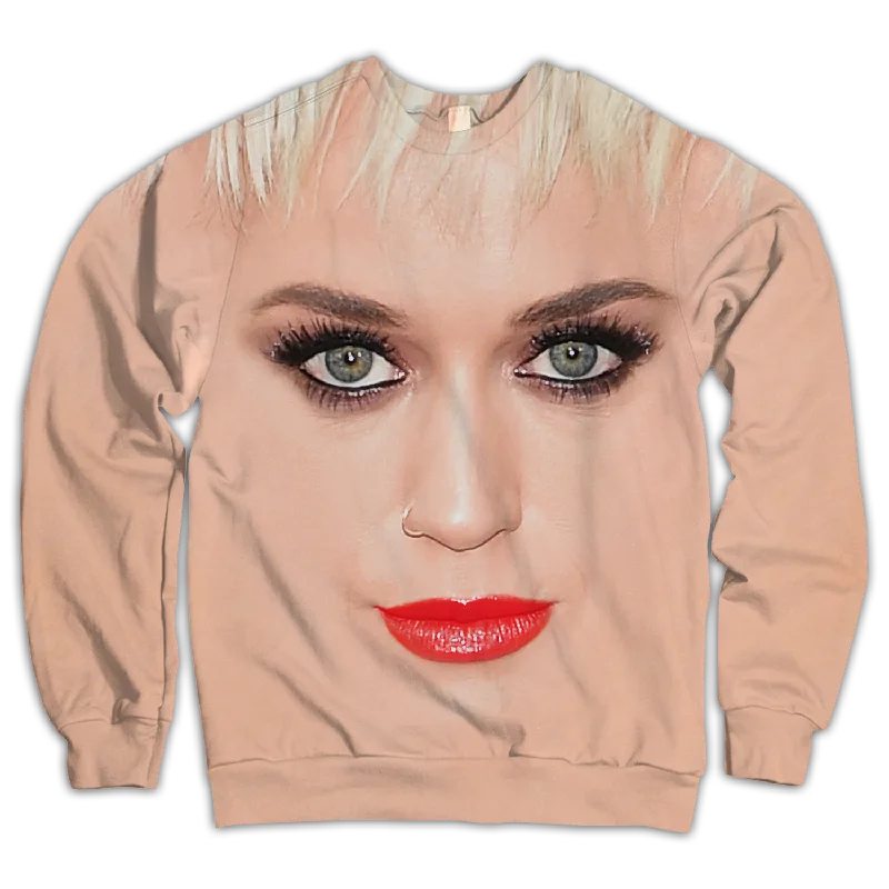 Katy Perry Face Unisex Sweatshirt Hoodie with Magnetic Closure Innovative Modern