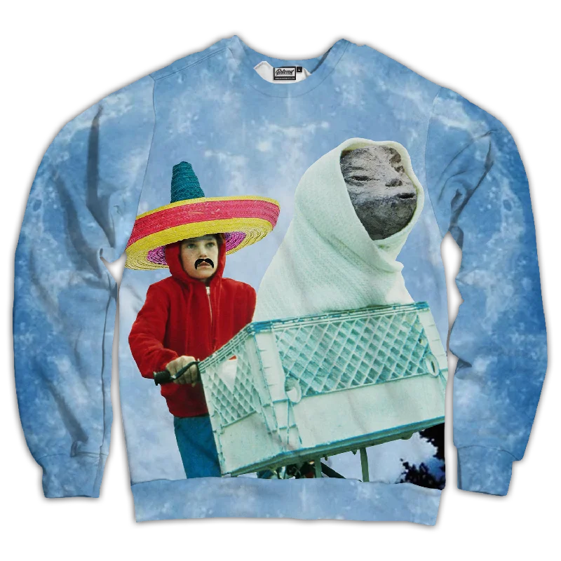 El E.T. Unisex Sweatshirt Zip Hoodie Drawstring Kangaroo Pocket