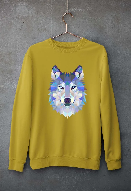 Wolf Unisex Sweatshirt for Men/Women Hoodie with Half-Zip Sporty Casual