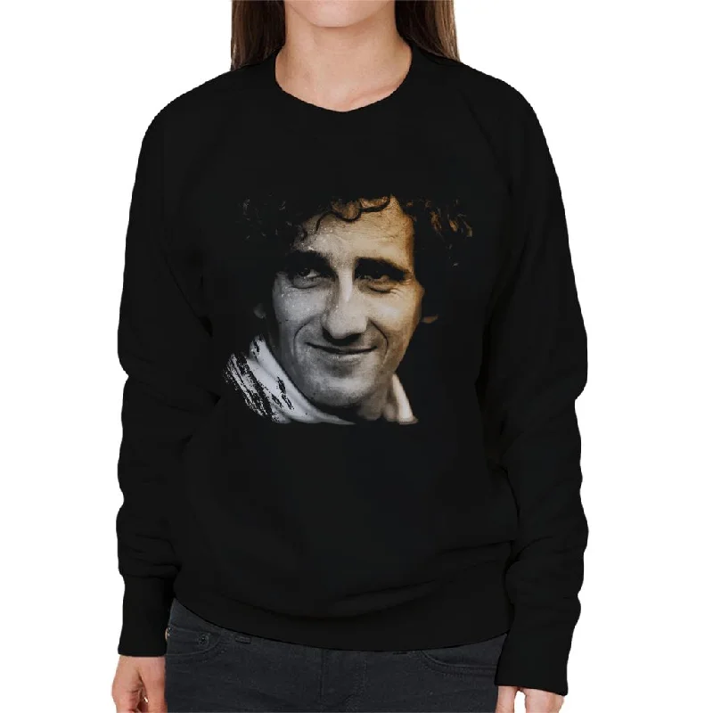 Motorsport Images Alain Prost Women's Sweatshirt Hoodie with Batwing Sleeves Loose Dramatic