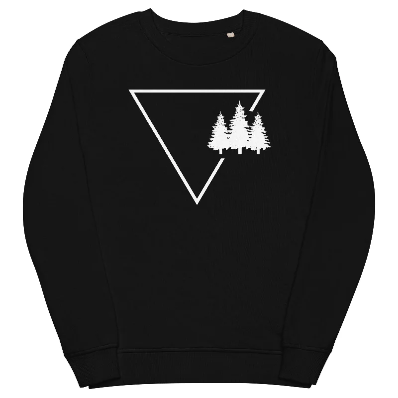 Dreieck 1 und Bäume - Unisex Premium Organic Sweatshirt Hoodie with Embroidery Detailed Premium