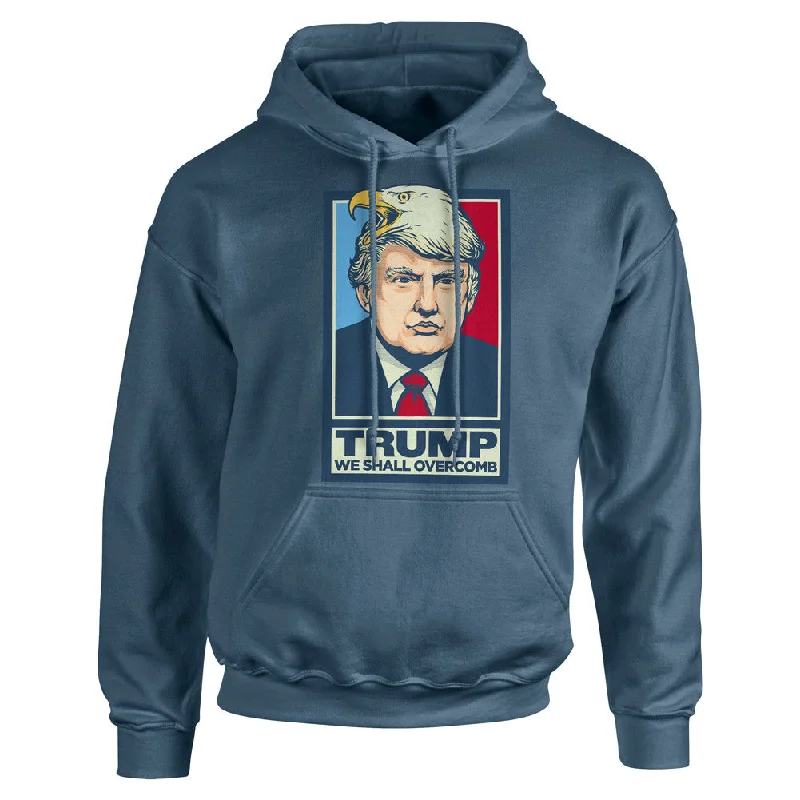 Donald Trump We Shall Overcomb Hoodie Sweatshirt Hoodie with Toggle Buttons Decorative Unique