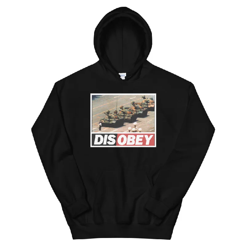 Tank Man DISOBEY 30th Anniversary Unisex Graphic Hoodie Hoodie with Elastic Cuffs Stretchable Comfortable