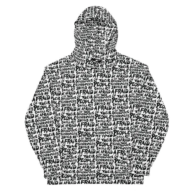 People Should Not Be Afraid of Their Governments Jefferson Quote Hoodie Oversized Hoodie Comfort Casual