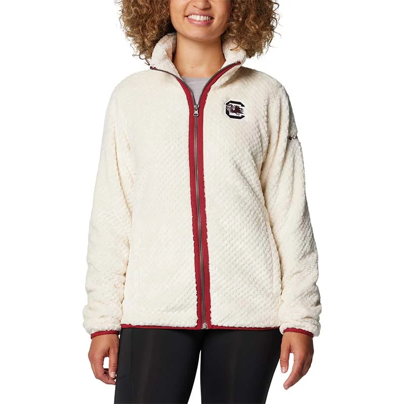 USC Fire Side Fuzzy Sherpa Jacket Welt Pockets Slit Pockets Flap Pockets