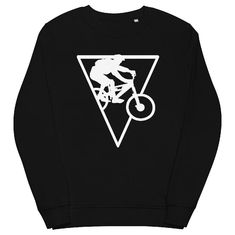 Dreieck - Radfahren - Unisex Premium Organic Sweatshirt Hoodie with Zipper Placket Modern Functional