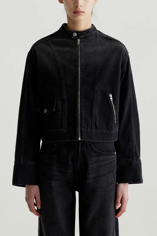 AG Laney Black Moto Jacket Mesh Jacket Canvas Jacket Denim Jacket