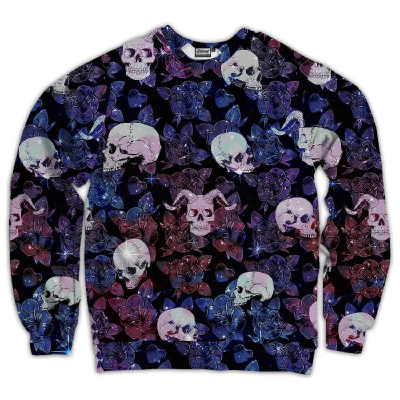 Skull and Roses Unisex Sweatshirt Oversized Hoodie Comfort Casual
