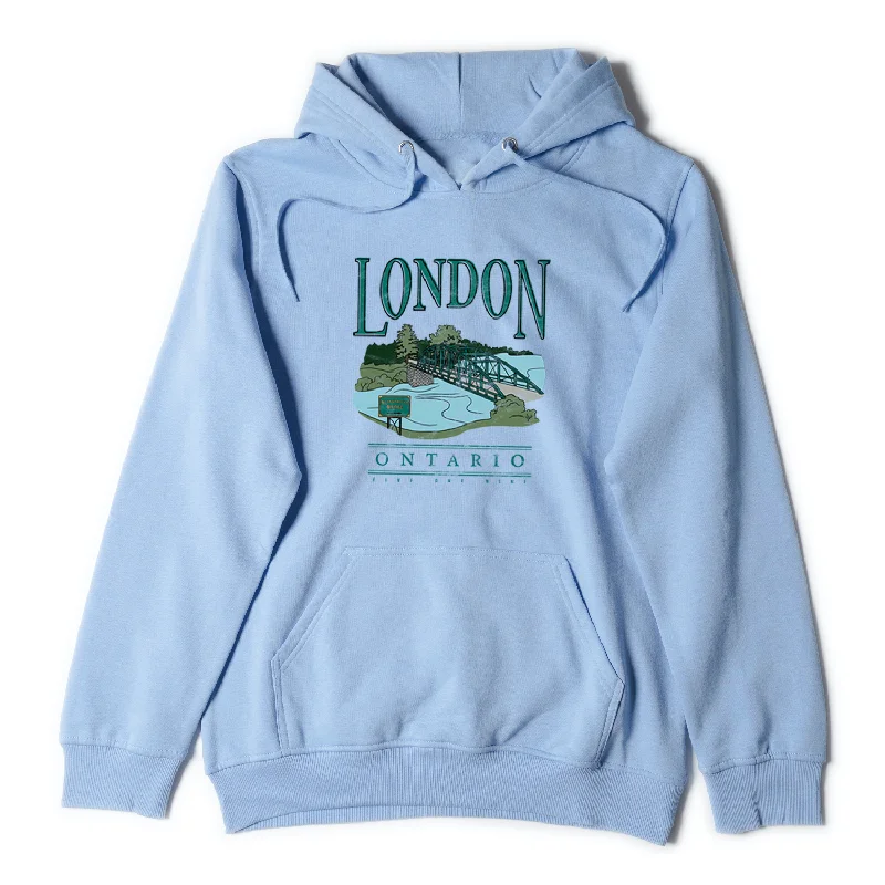 LONDON VINTAGE BLACKFRIARS HOODIE (UNISEX) Hoodie with Hem Lace Feminine Delicate