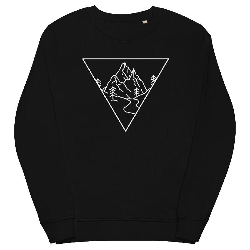 Dreieck und Berge - Unisex Premium Organic Sweatshirt Hoodie with Pastel Soft Subtle