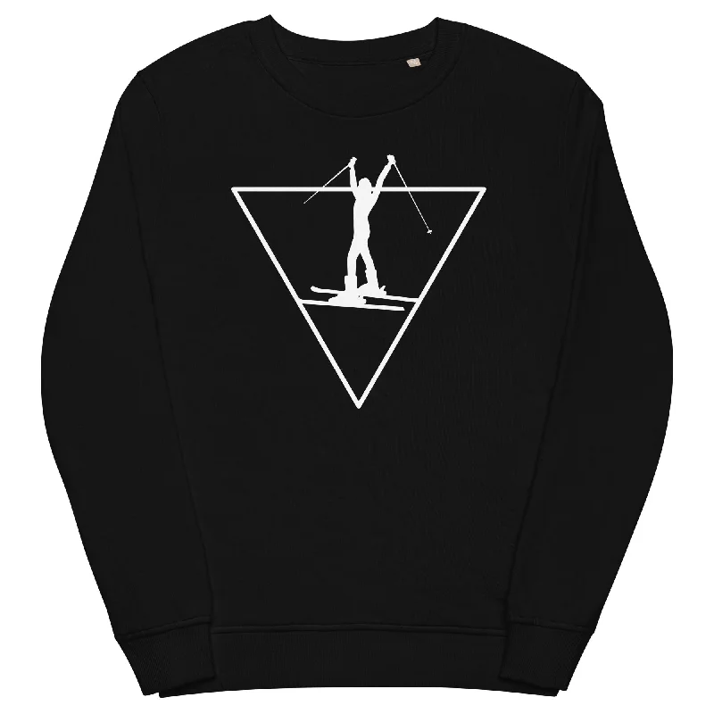 Dreieck und Skifahren - Unisex Premium Organic Sweatshirt Hoodie with Hood Adjustable Protection