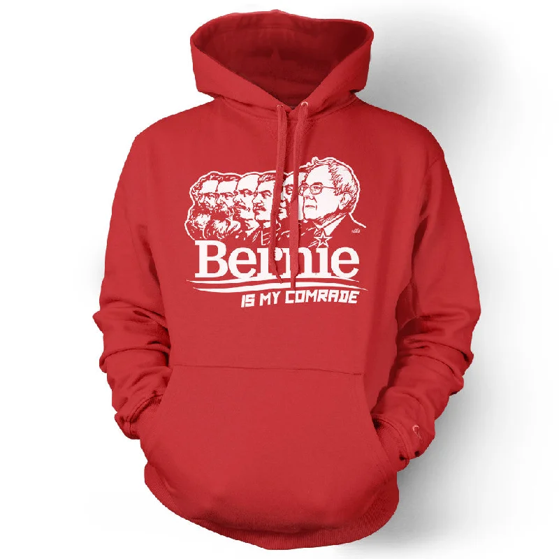 Bernie Sanders Is My Comrade Hoodie Sweatshirt Hoodie with Thumb Holes Functional Cozy
