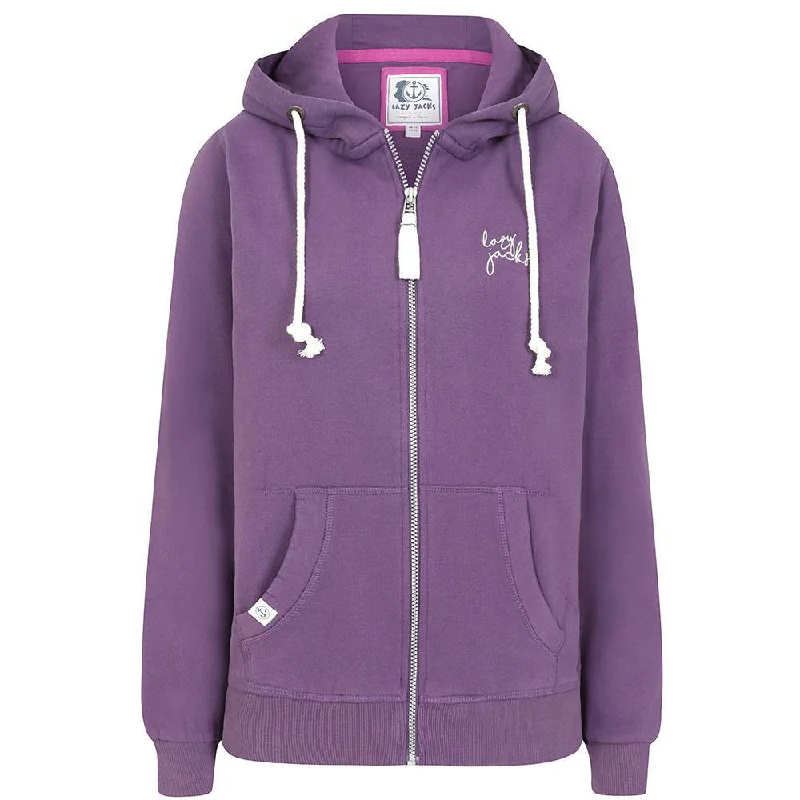 LJ101 - Ladies Full Zip Sweatshirt - Loganberry Hoodie with Tie-Dye Psychedelic Retro