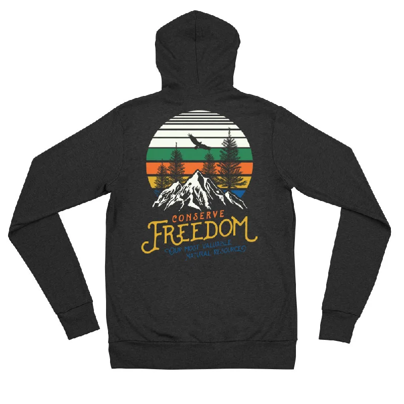 Conserve Freedom Unisex Tri-Blend Lightweight Hoodie Sweatshirt Hoodie with Patch Decorative Personalized