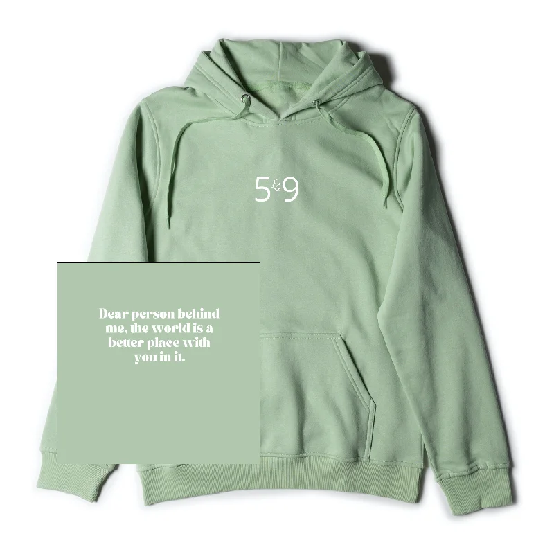 BETTER PLACE HOODIE (UNISEX) Hoodie with Hem Raw Edge Edgy Unfinished