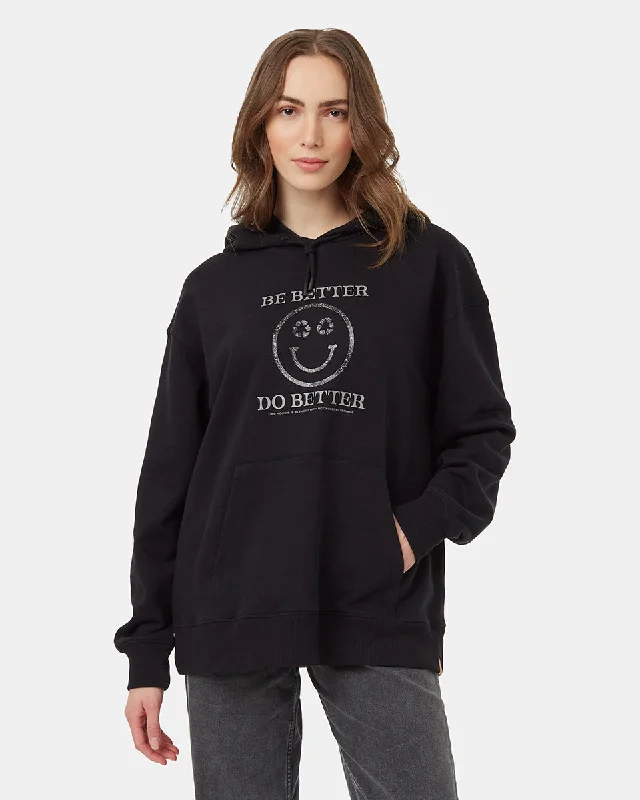 Be Better Hoodie Hoodie with Exposed Zipper Edgy Industrial