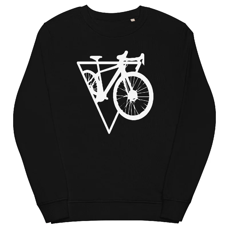 Dreieck - Radfahren - Unisex Premium Organic Sweatshirt Hoodie with Rolled Sleeves Casual Relaxed