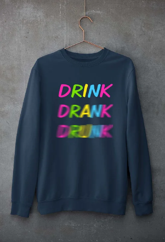 Drink Alcoholic Unisex Sweatshirt for Men/Women Hoodie with Elastic Cuffs Stretchable Comfortable