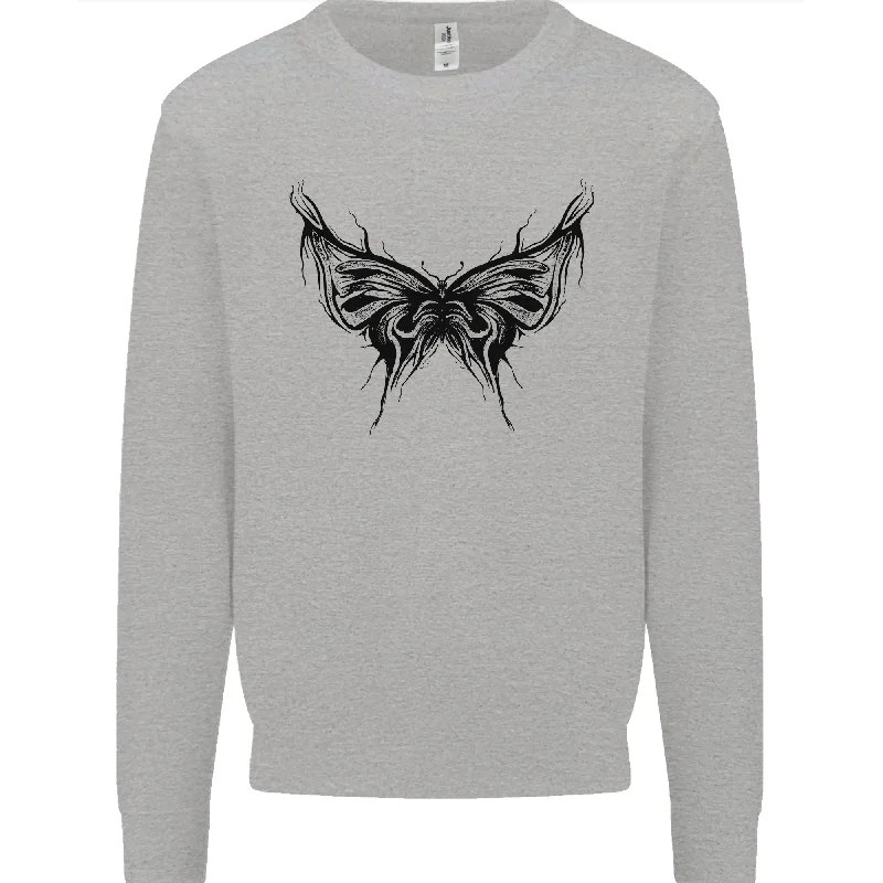 Abstract Butterfly Mens Sweatshirt Jumper Hoodie with Sequins Glamorous Eye-catching