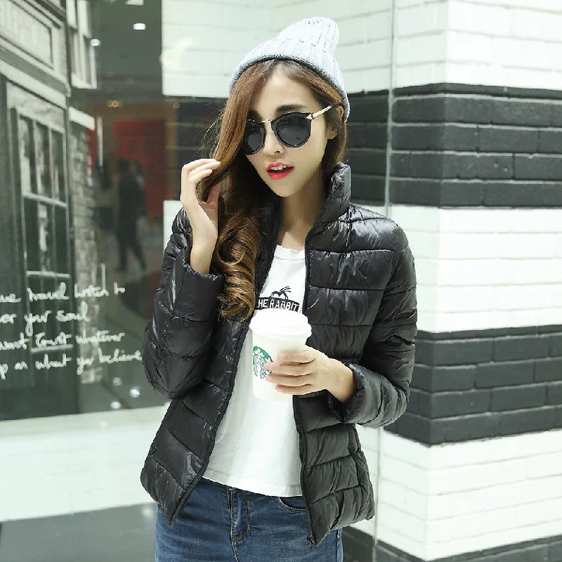 Women cotton coat fashion super thin warm coat jacket slim women coat jacket in cold weather spring autumn coat winter outwear Lace Jacket Ribbed Jacket Sequined Jacket