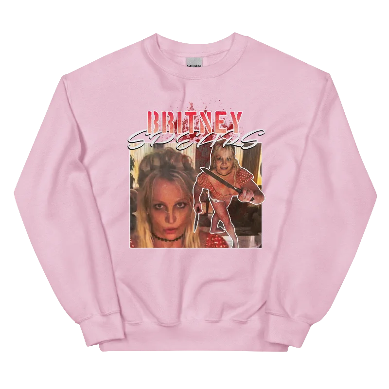 Carnage Britney Unisex Sweatshirt Hoodie with Rolled Sleeves Casual Relaxed