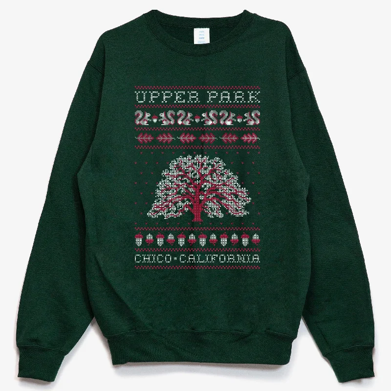 Upper Park Oak Tree Holiday Sweater Oversized Loose Flowy