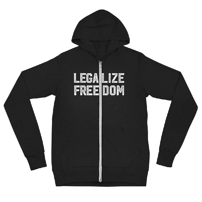 Legalize Freedom Tri-Blend Zip Hoodie Hoodie with Relaxed Fit Easy Casual