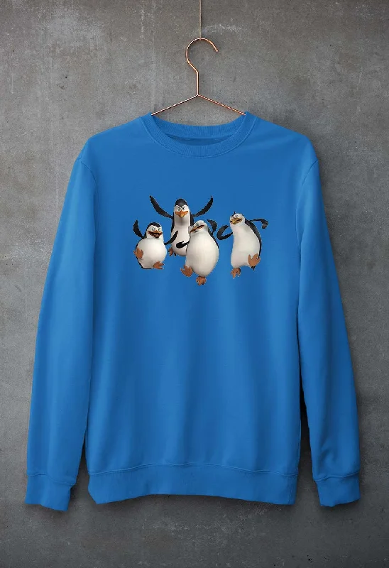 Penguins of Madagascar Unisex Sweatshirt for Men/Women Hoodie with Hem Fringe Bohemian Relaxed