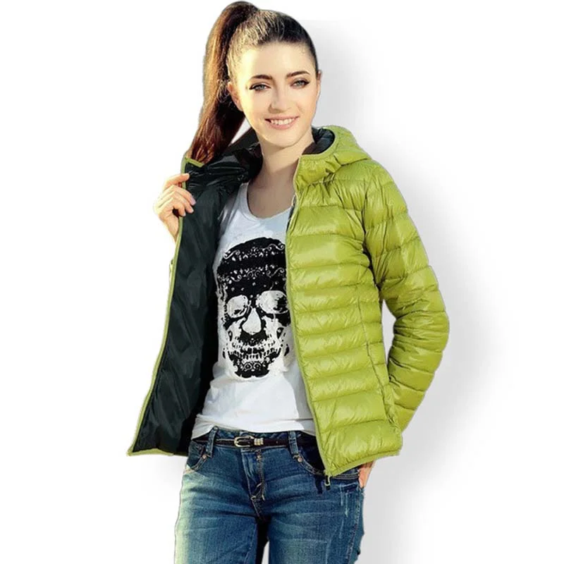 Autumn Fashion Women Thin Cotton-Pad Warm Slim Fit Jacket Coat Ladies Hooded Collar Long Sleeve Down Wadded Coat Outwear YF75 Print Jacket Jacquard Jacket Embroidered Jacket