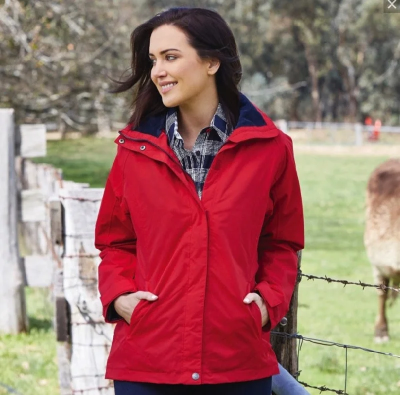 Thomas Cook Womens Jane Waterproof Jacket Red/Navy Quilted Jacket Puffer Jacket Insulated Jacket