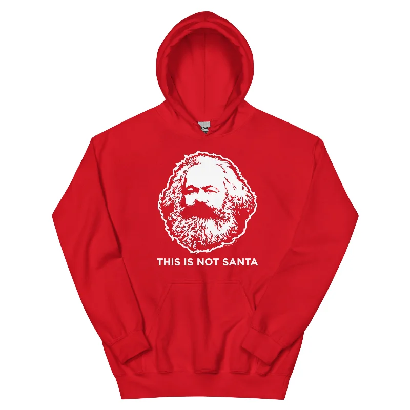 This Is Not Santa Sweatshirt Hoodie with High-Low Hem Asymmetrical Trendy