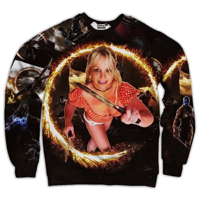 Avengers Britney Unisex Sweatshirt Hoodie with High Neck Warm Protective