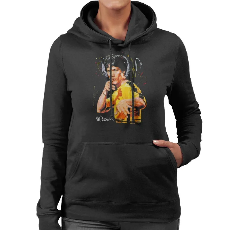 Sidney Maurer Original Portrait Of Bruce Lee Game Of Death Women's Hooded Sweatshirt Cotton Hoodie Fleece Lining Warmth