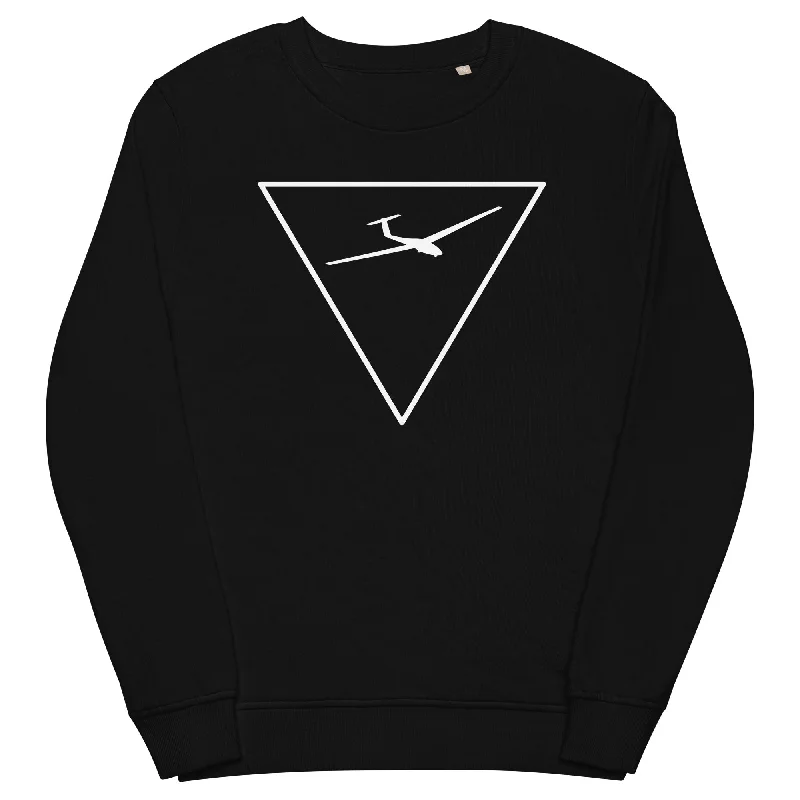 Dreieck und Segelflugzeug - Unisex Premium Organic Sweatshirt Hoodie with Illustration Artistic Creative