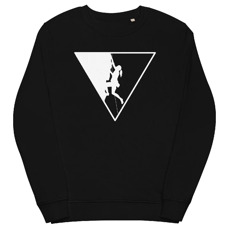 Dreieck und Klettern - Unisex Premium Organic Sweatshirt Hoodie with Hem Drawcord Adjustable Customizable