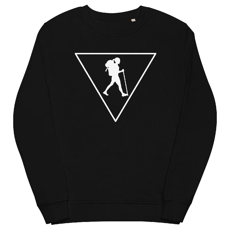 Dreieck und Wandern - Unisex Premium Organic Sweatshirt Hoodie with Raglan Sleeves Sporty Comfortable