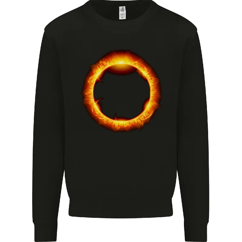 A Solar Eclipse Mens Sweatshirt Jumper Hoodie with Camouflage Military Edgy