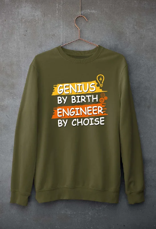 Genius Engineer Unisex Sweatshirt for Men/Women Hoodie with Hidden Zipper Minimalist Clean