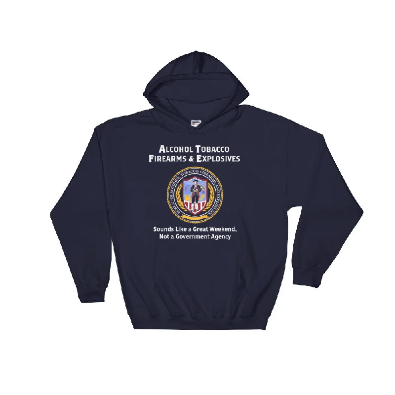 ATF Amazing Weekend Hooded Sweatshirt Hoodie with Hem Applique Textured Unique