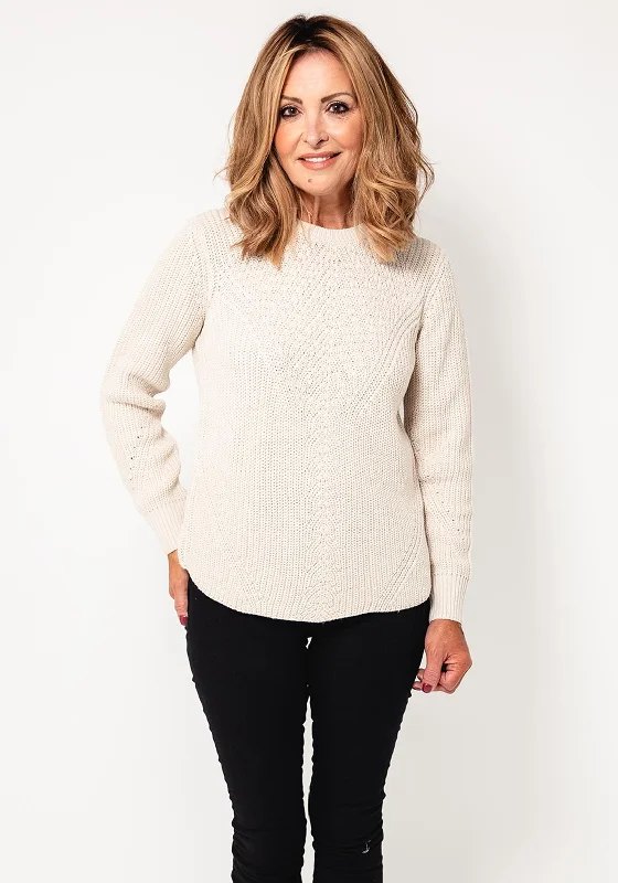 Freequent Didwe Lurex Knit Jumper, Beige Knit Fabric Woven Fabric Fleece Fabric