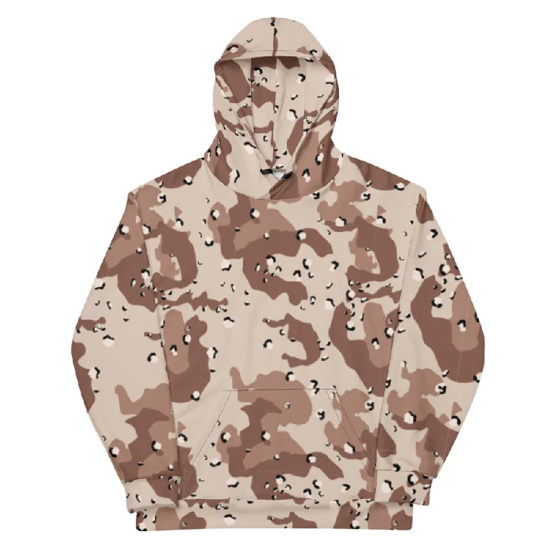 Desert Camouflage Pattern Brushed Fleece Hoodie Sweatshirt Hoodie with Pastel Soft Subtle
