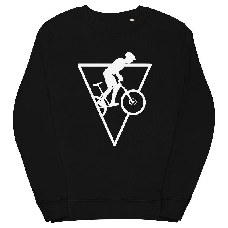 Dreieck - Radfahren - Unisex Premium Organic Sweatshirt Hoodie with Longline Fit Extended Stylish