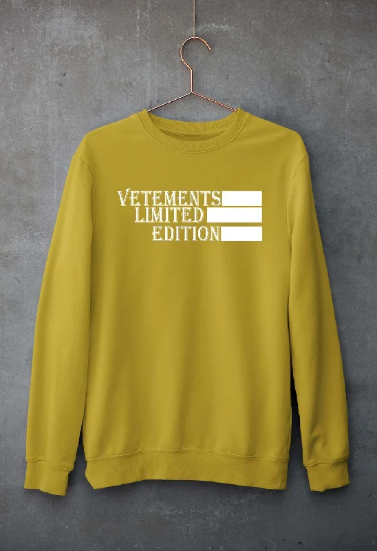 Vetements Unisex Sweatshirt for Men/Women Hoodie with Sequins Glamorous Eye-catching