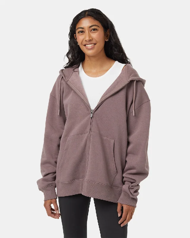 TreeFleece Oversized Zip Hoodie Hoodie with Emblem Brand Identity