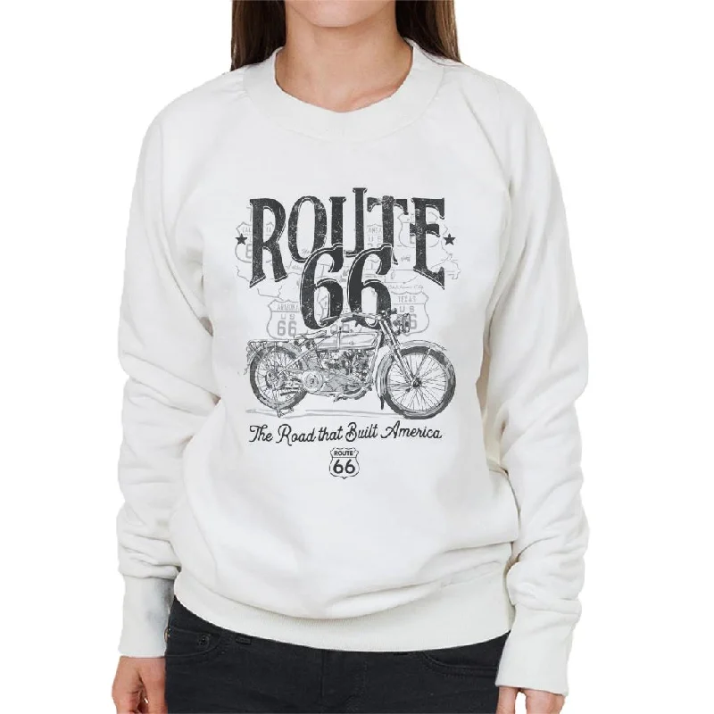 Route 66 Building America Women's Sweatshirt Hoodie Sweatshirt Pullover
