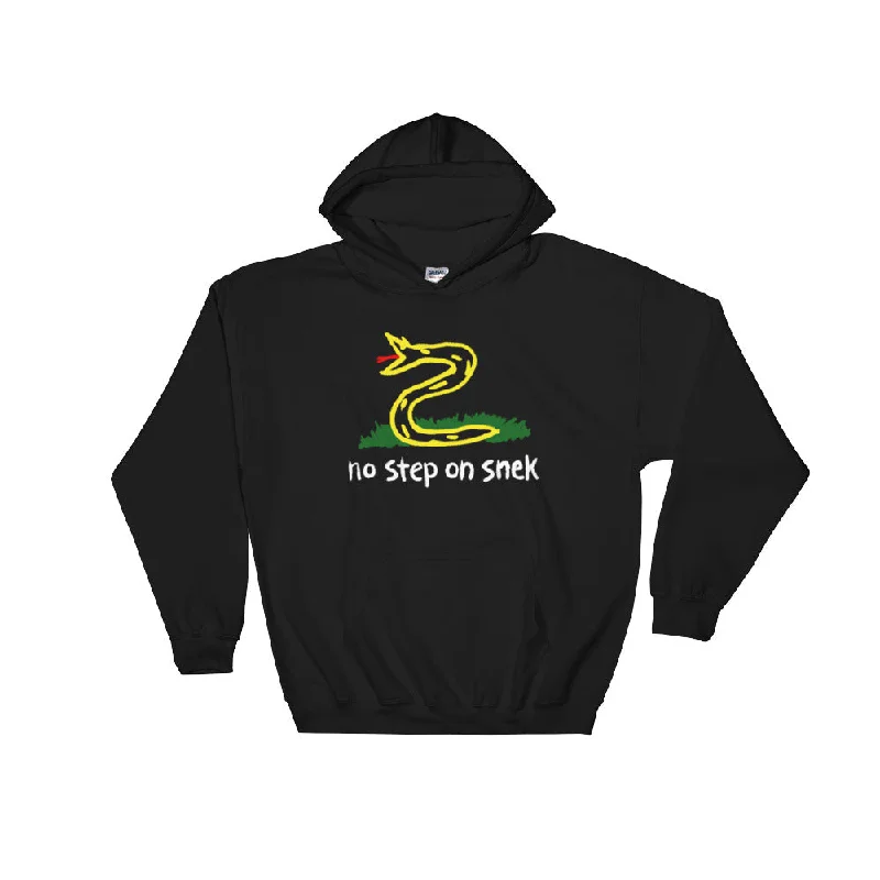 No Step On Snek Standard Pullover Hooded Sweatshirt Hoodie with Ribbed Neckline Snug Warm