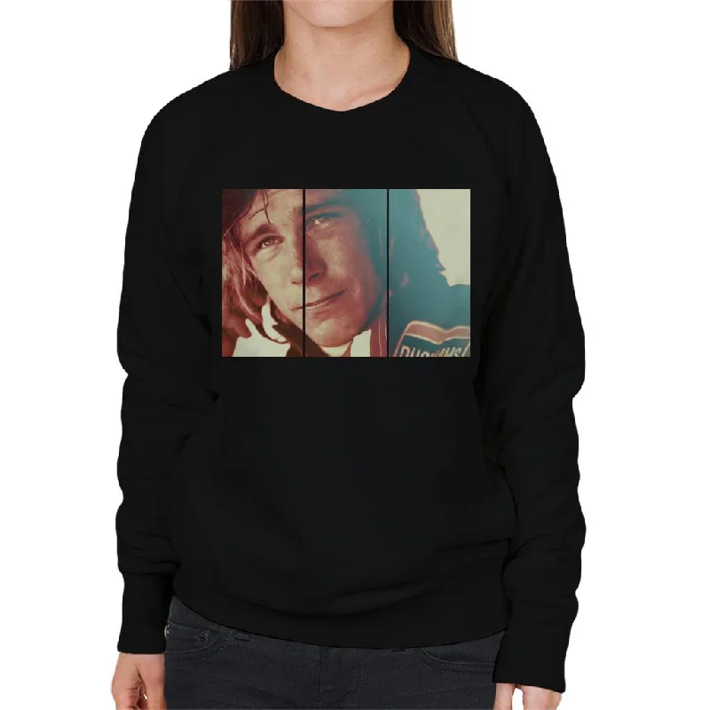 Motorsport Images James Hunt Women's Sweatshirt Hoodie with Zipper Placket Modern Functional